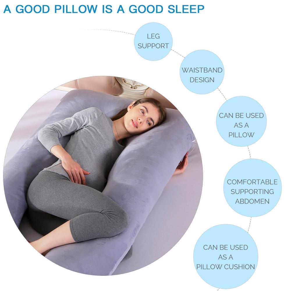 Sleeping Pregnancy Side Support Pillow For Pregnant Women - U Shape Extra Large Body Maternity Pillows (1U7)(8Z2)