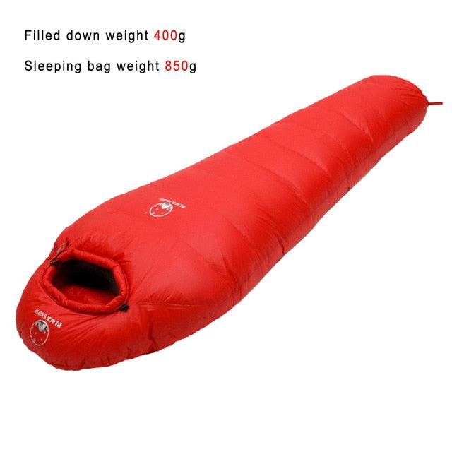 Very Warm White Goose Down Filled Adult Sleeping Bag - Winter Thermal 4 kinds of Thickness - Camping Travel (D79)(2LT1)