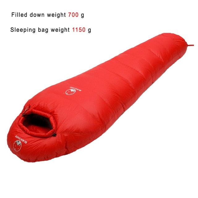 Very Warm White Goose Down Filled Adult Sleeping Bag - Winter Thermal 4 kinds of Thickness - Camping Travel (D79)(2LT1)