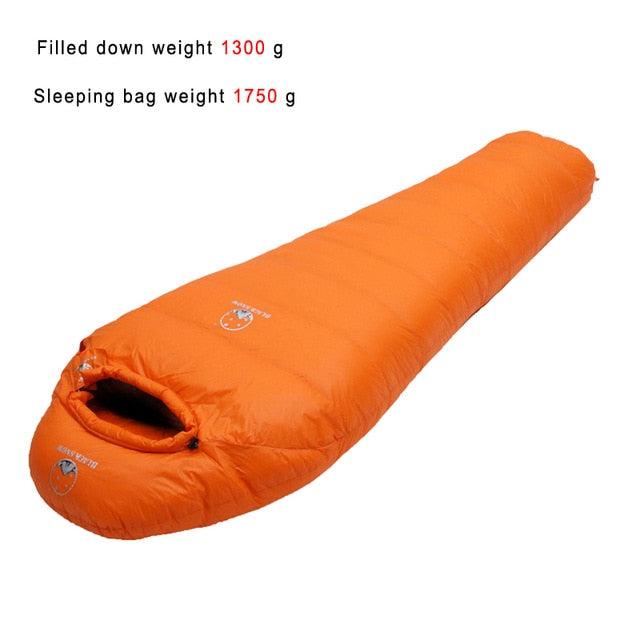 Very Warm White Goose Down Filled Adult Sleeping Bag - Winter Thermal 4 kinds of Thickness - Camping Travel (D79)(2LT1)