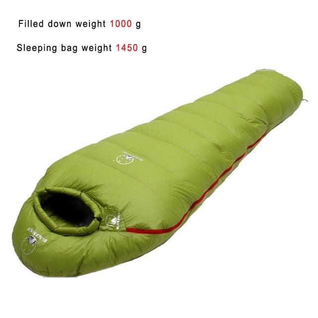 Very Warm White Goose Down Filled Adult Sleeping Bag - Winter Thermal 4 kinds of Thickness - Camping Travel (D79)(2LT1)