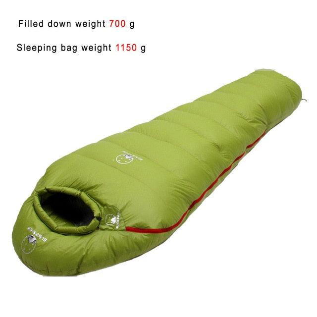 Very Warm White Goose Down Filled Adult Sleeping Bag - Winter Thermal 4 kinds of Thickness - Camping Travel (D79)(2LT1)