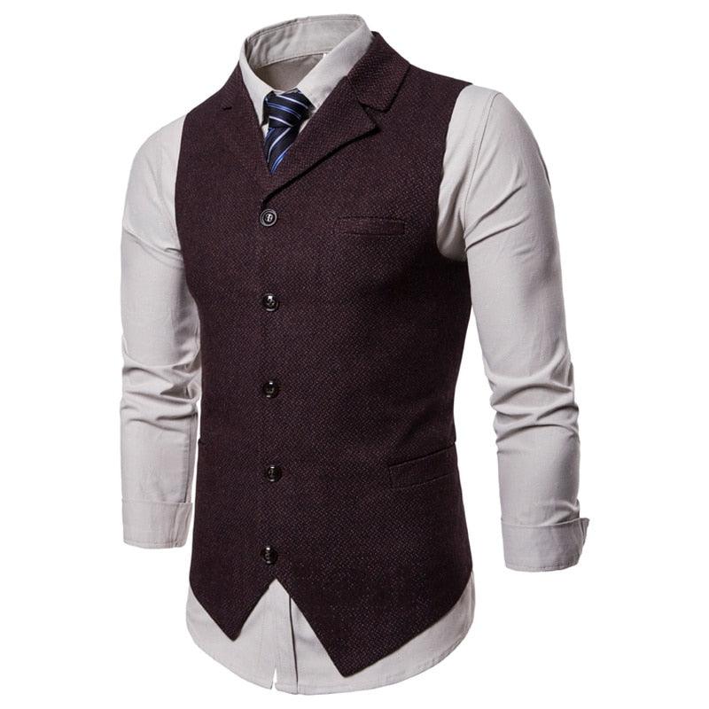 Trending Vest - Men Business Vest - Casual Waistcoat Formal Suit Gilet Vest (T3M)(T4G)