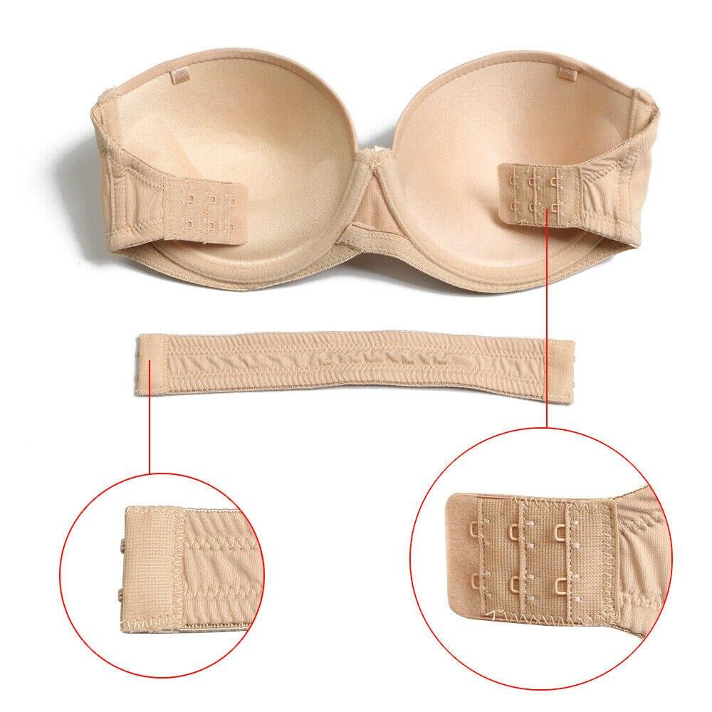 Trending Gorgeous Women's Strapless Bra - Non-slip Push Up Solid Lingerie - Plus Size - Big Breast (D27)(TSB1)