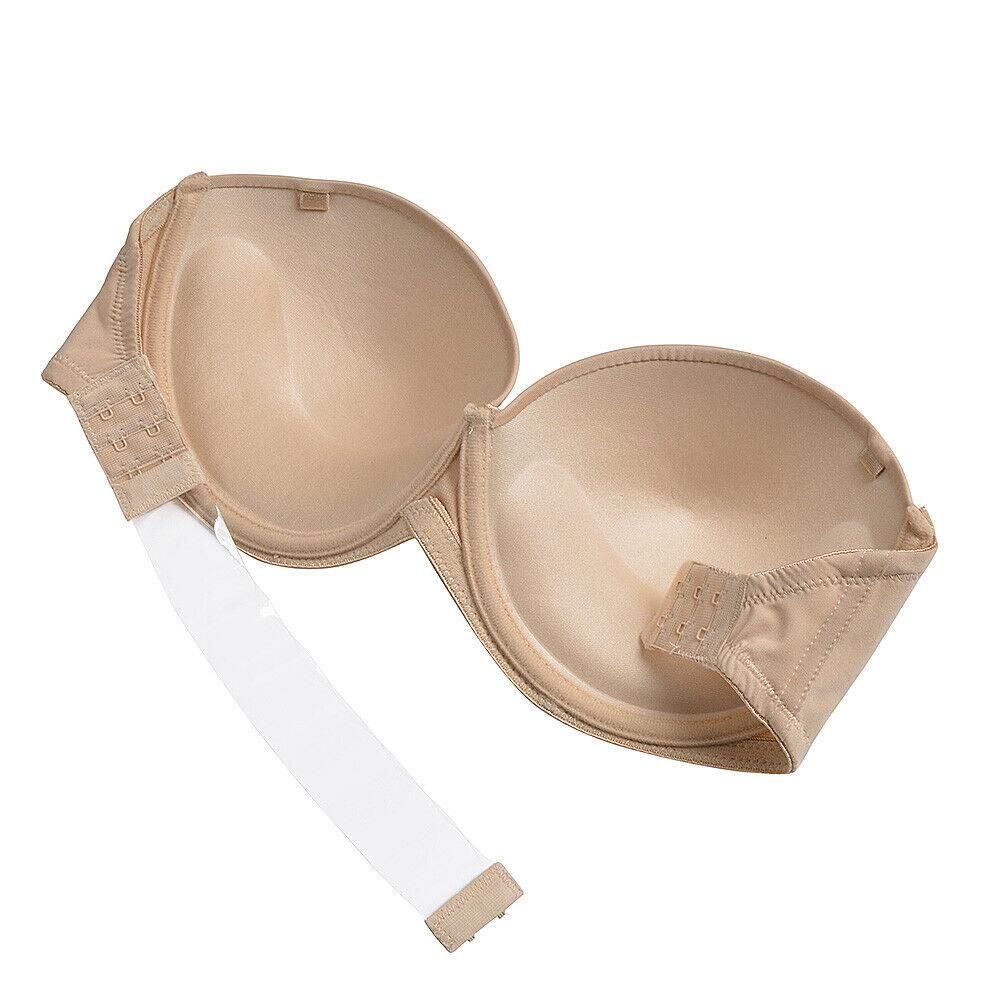 Trending Gorgeous Women's Strapless Bra - Non-slip Push Up Solid Lingerie - Plus Size - Big Breast (D27)(TSB1)