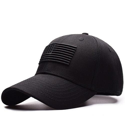 Great Baseball Cap - Summer Sun-Proof USA Flag Embroidery Tactical Military Caps - Hiking Hunting Climbing Caps (MA8)(WH8)
