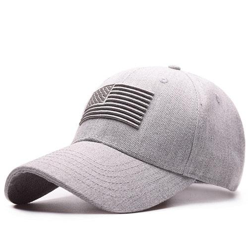 Great Baseball Cap - Summer Sun-Proof USA Flag Embroidery Tactical Military Caps - Hiking Hunting Climbing Caps (MA8)(WH8)