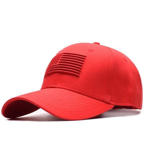 Great Baseball Cap - Summer Sun-Proof USA Flag Embroidery Tactical Military Caps - Hiking Hunting Climbing Caps (MA8)(WH8)