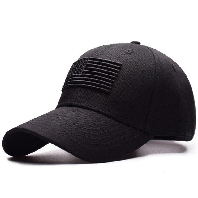 Great Baseball Cap - Summer Sun-Proof USA Flag Embroidery Tactical Military Caps - Hiking Hunting Climbing Caps (MA8)(WH8)