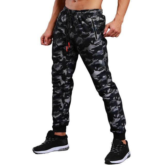 Great Zipper Pockets Men's Sport Jogger Pants - Quick Dry Running Sweatpants - Gym Fitness Trousers (1U101)(1U9)