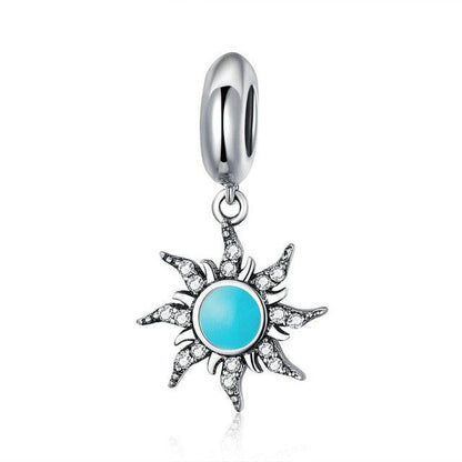 Trending Moon Star Sun Charm - 925 Sterling Silver Bead - Fit Original Bracelet (6JW)