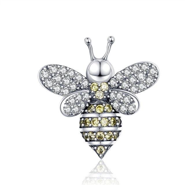 Gorgeous Butterfly Charms - Real 925 Sterling Silver Zircon Beads (6JW)(F81)