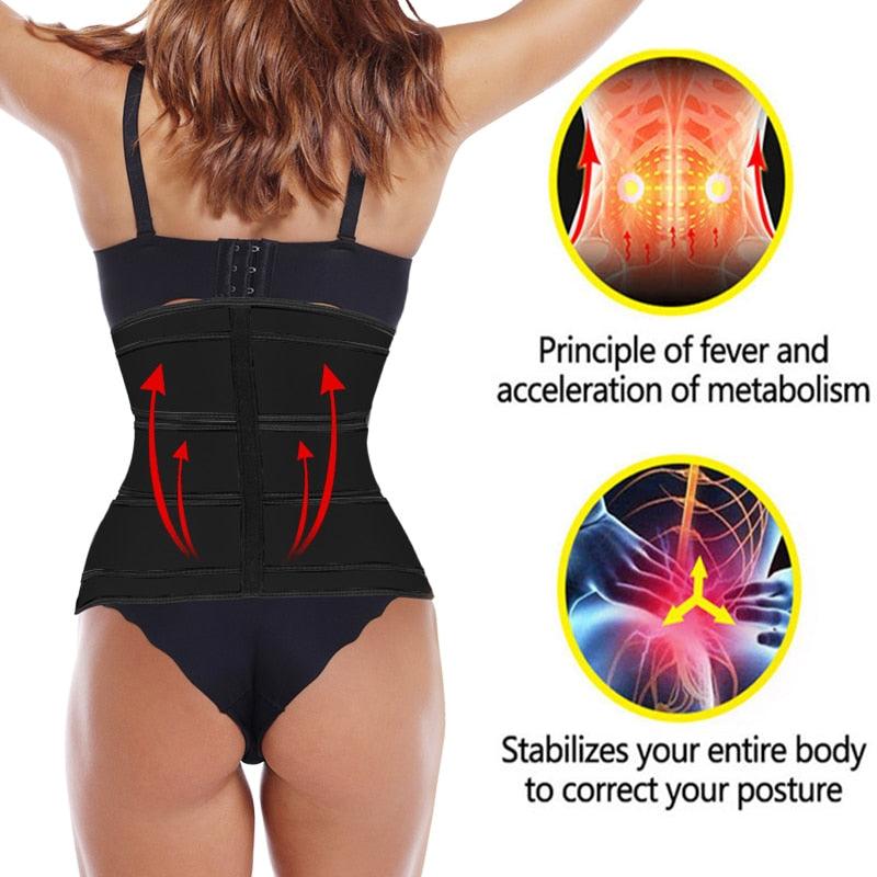 Trending Waist Trainer Body Shaper - Slim Belt For Women - Tummy Control Modeling Strap Waste Corset Fajas Colombiana (FHW1)