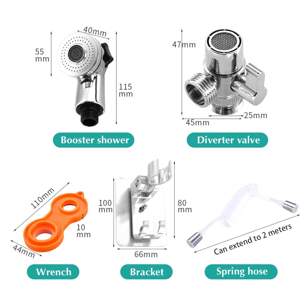Wall Mounted Bathroom Basin Faucet Nozzle Extended Faucet Sprinkler Shower Head (B&3)(1U65)