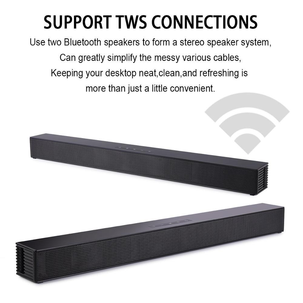Wall-mounted TV Soundbar -Home Theater 40W Bluetooth Speaker Support Optical HDMI (HA5)(1U57)