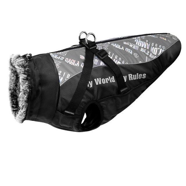 Warm Pet Clothes Winter Thicken Dog Coat Harness For Medium Large Dogs - Vest Waterproof (W1)