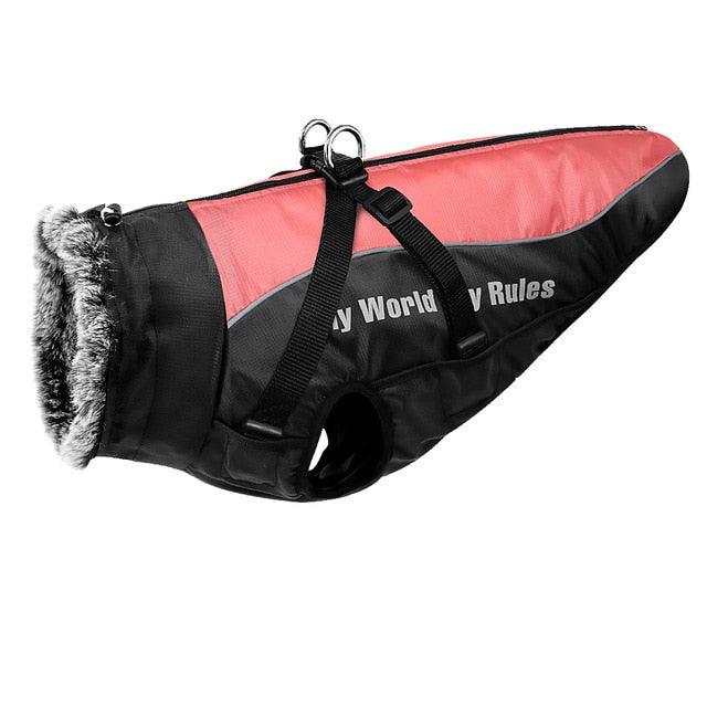 Warm Pet Clothes Winter Thicken Dog Coat Harness For Medium Large Dogs - Vest Waterproof (W1)