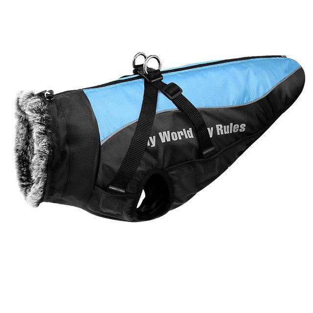 Warm Pet Clothes Winter Thicken Dog Coat Harness For Medium Large Dogs - Vest Waterproof (W1)