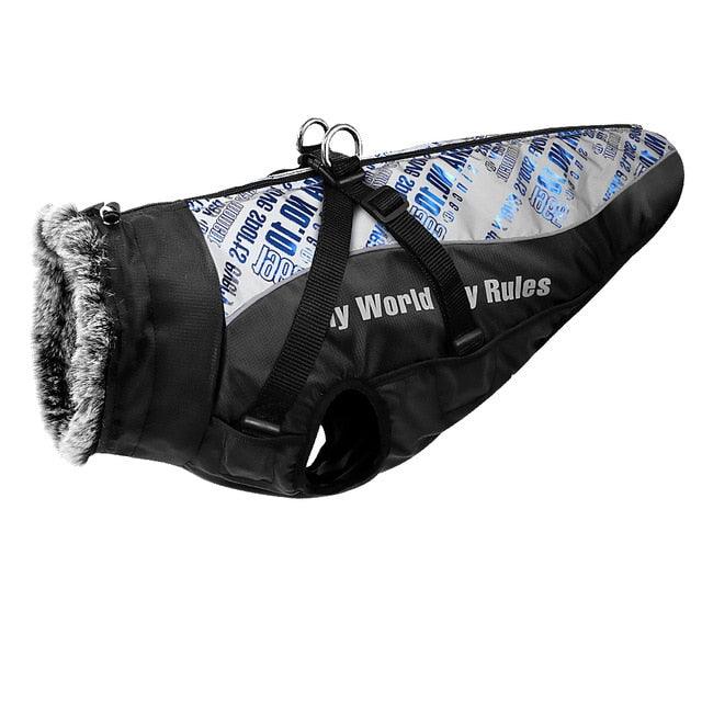 Warm Pet Clothes Winter Thicken Dog Coat Harness For Medium Large Dogs - Vest Waterproof (W1)