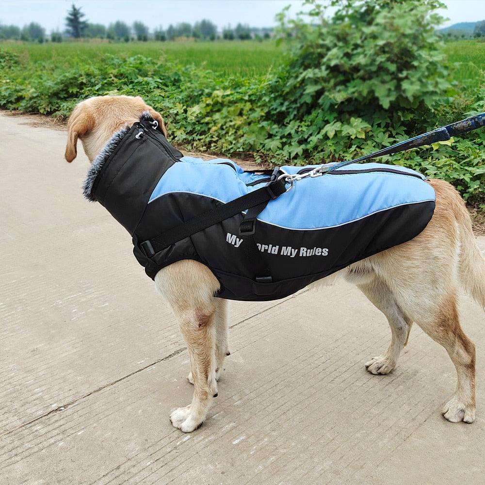 Warm Pet Clothes Winter Thicken Dog Coat Harness For Medium Large Dogs - Vest Waterproof (W1)