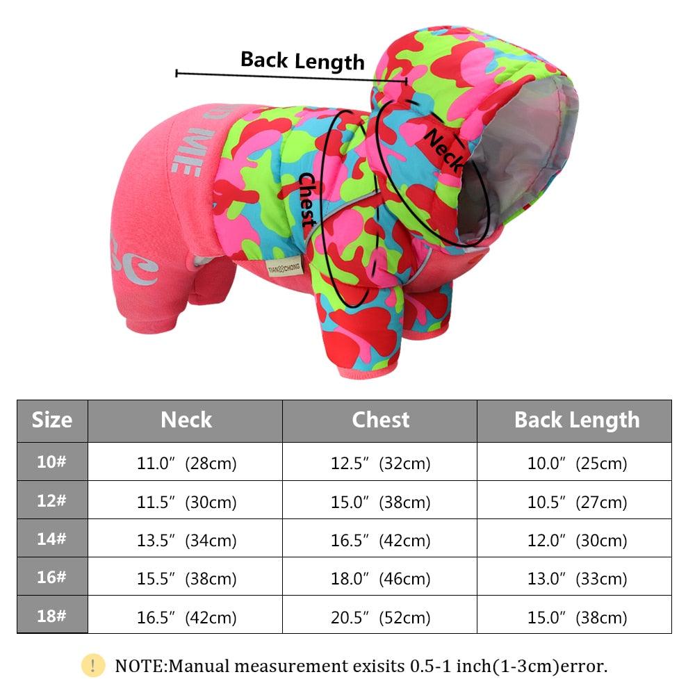 Great Warm Pet Dog Clothes - Winter Dog Jumpsuits - French Bulldog Dog Coat Jacket Pet Chihuahua Clothing (D69)(W5)(W1)(W2)