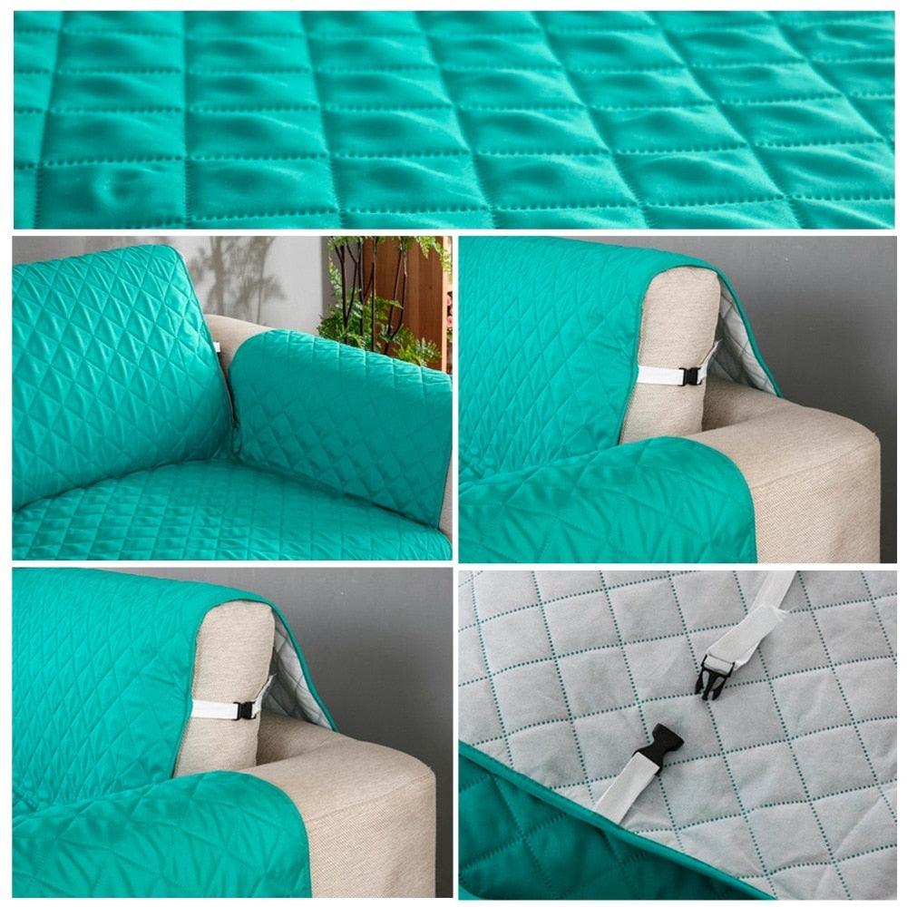 Washable Removable Cover For Sofa - Dog Pets Furniture Protector Anti-Slip Armrest Slipcover Armchair Couch Cover (7W3)(F74)
