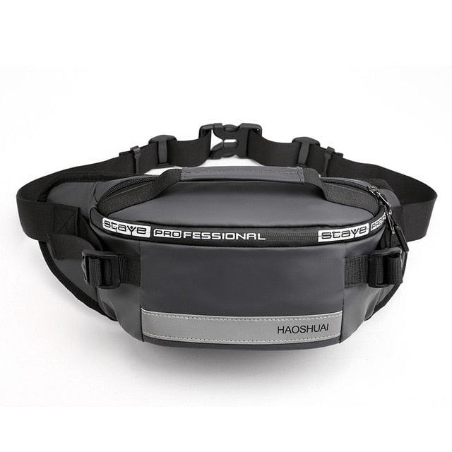 Waterproof Nylon Waist Bag - New Fashion Unisex Fanny Pack - Reflective Casual Travel Crossbody Chest Bags (LT8)(F79)