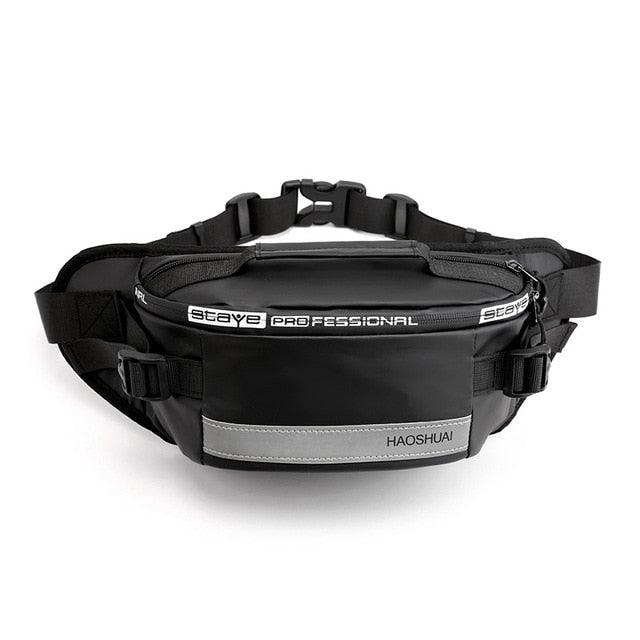 Waterproof Nylon Waist Bag - New Fashion Unisex Fanny Pack - Reflective Casual Travel Crossbody Chest Bags (LT8)(F79)