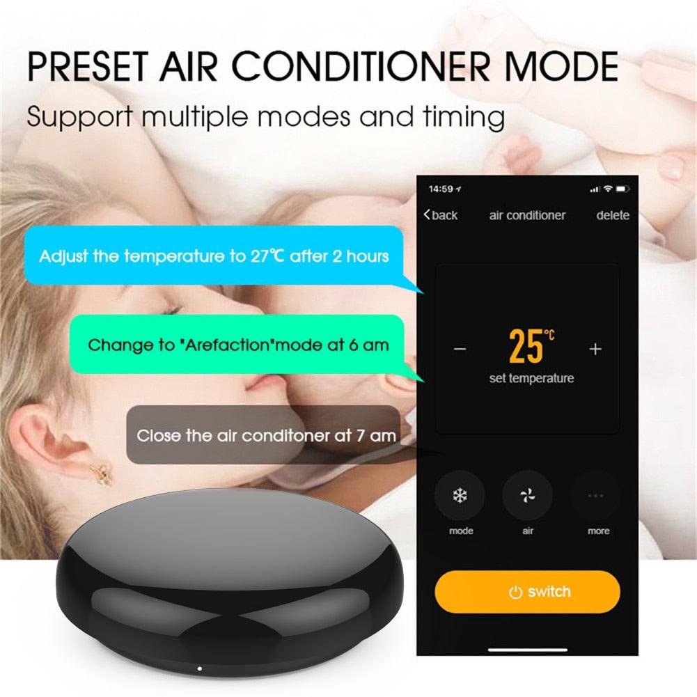 WiFi IR Control Hub Smart Home Blaster Infrared Wireless Remote Control via Smart Life Tuya APP Work with Alexa Google Home (HA7)(F57)