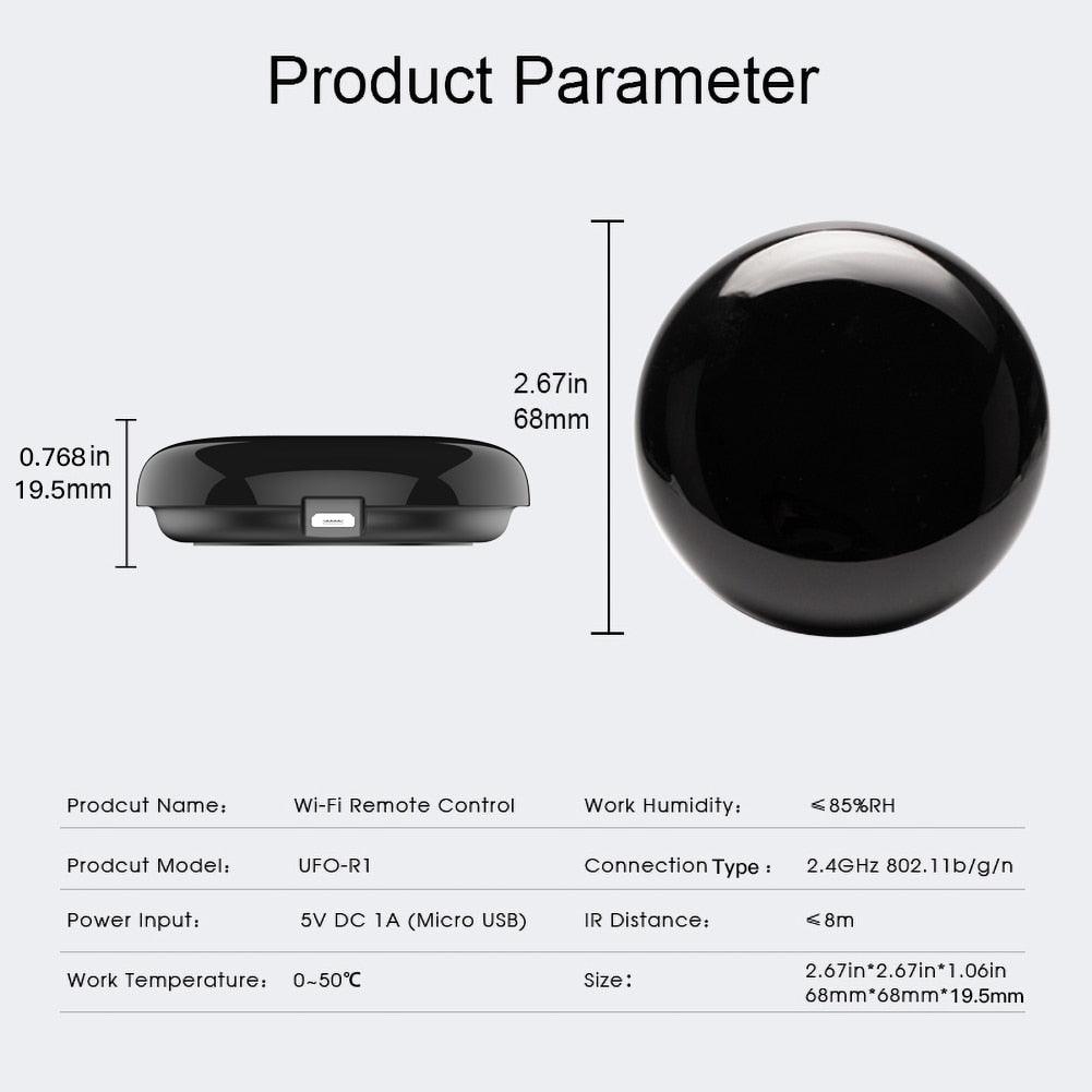 WiFi IR Control Hub Smart Home Blaster Infrared Wireless Remote Control via Smart Life Tuya APP Work with Alexa Google Home (HA7)(F57)