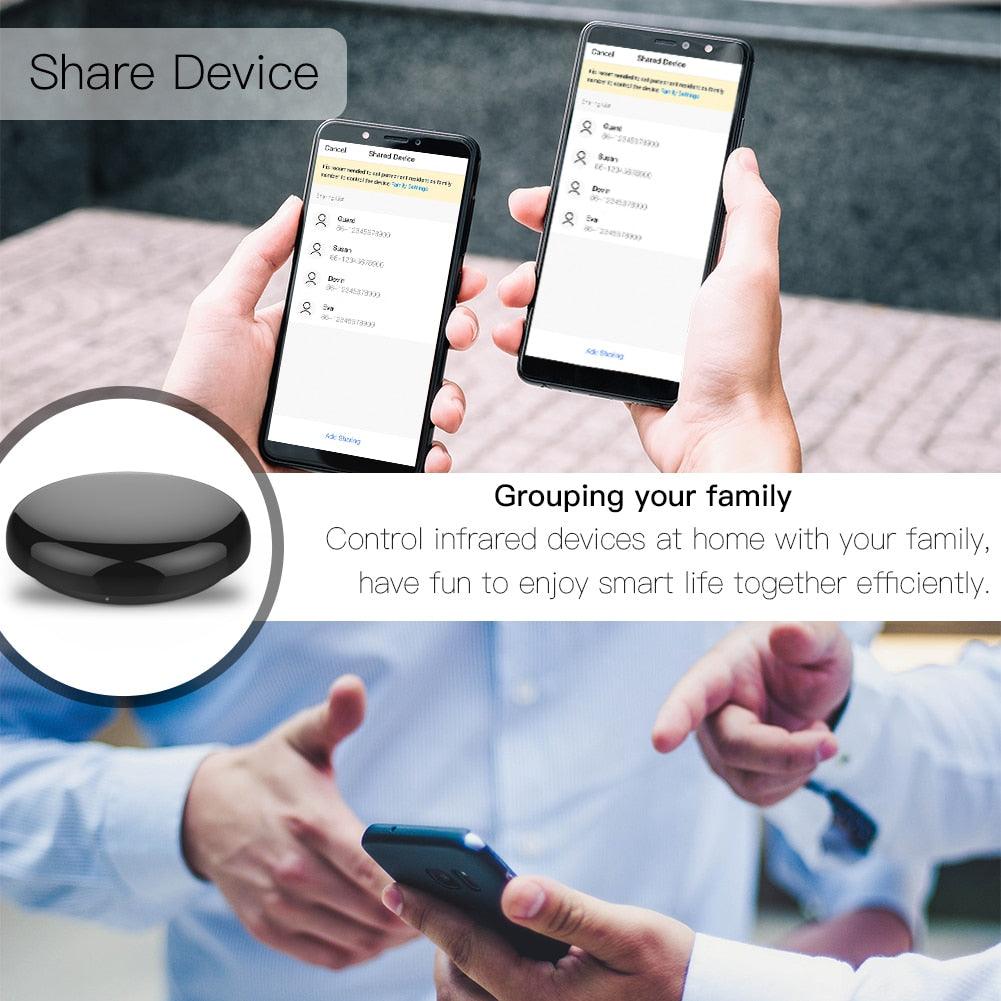 WiFi IR Control Hub Smart Home Blaster Infrared Wireless Remote Control via Smart Life Tuya APP Work with Alexa Google Home (HA7)(F57)