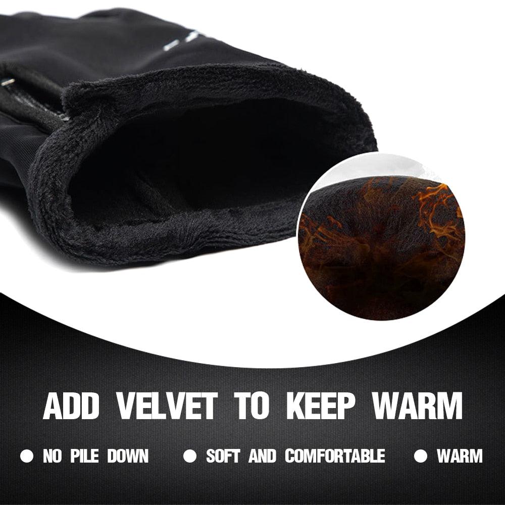 Windproof Warm Gloves - Winter Anti Slip Silicon Touch Screen Full Finger Touchscreen Sport Gloves (D17)(4AC1)