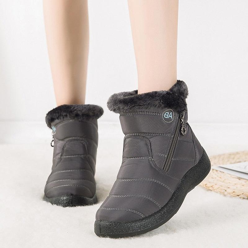 Gorgeous Women's Winter Boots - Waterproof Warm Plush Ankle Boots (3U38)(3U107)