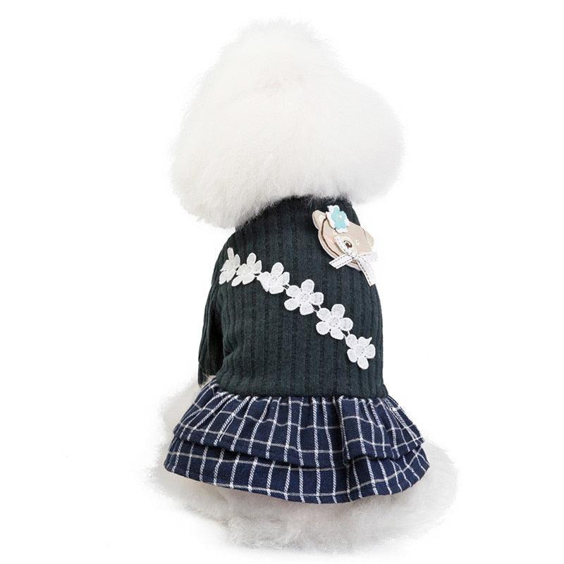 Winter Dog Clothes -Warm Woolen Dog Skirt -Autumn Dog Princess Dress For Puppy Pet Cat Sweater (D69)(W3)(W4)(W7)