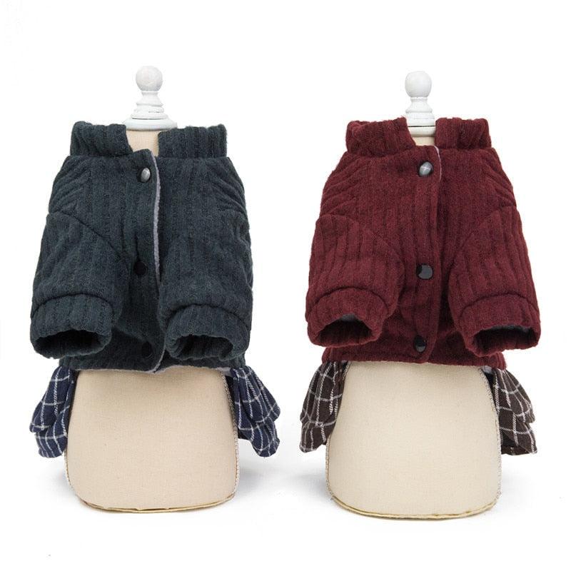 Winter Dog Clothes -Warm Woolen Dog Skirt -Autumn Dog Princess Dress For Puppy Pet Cat Sweater (D69)(W3)(W4)(W7)