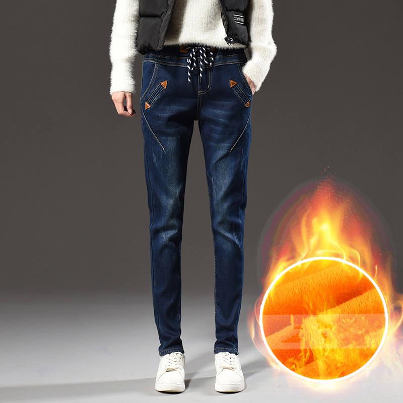 Amazing Women Winter Jeans - Pounds Large Size Denim High Waist Jeans - Thick Plus Velvet Jeans - Warm Pants (D21)(TB6)(BCD3)