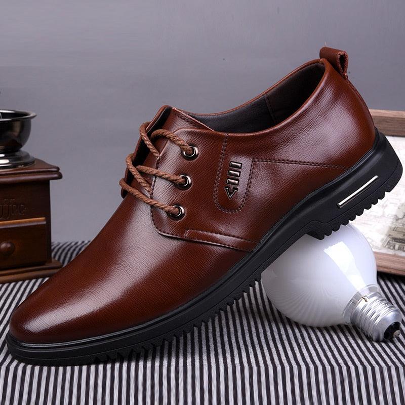 Winter Men's Dress Shoes - Plush Warm Men's Business Shoes - Italian Style Men Dress Shoes (MSF2)(F14)