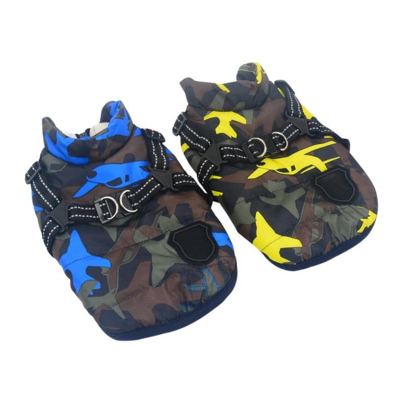 Winter Pet Dog Waterproof Coat - Warm Pet Clothing for Small Large Dogs Chihuahua Camouflage Printed Thicken Vest (2U69)