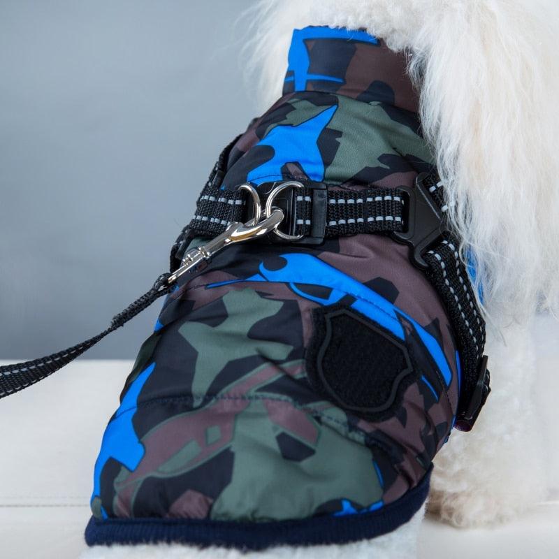 Winter Pet Dog Waterproof Coat - Warm Pet Clothing for Small Large Dogs Chihuahua Camouflage Printed Thicken Vest (2U69)