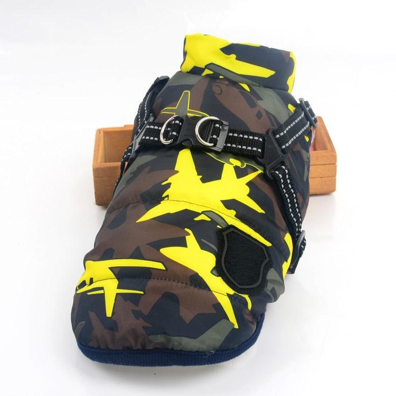 Winter Pet Dog Waterproof Coat - Warm Pet Clothing for Small Large Dogs Chihuahua Camouflage Printed Thicken Vest (2U69)