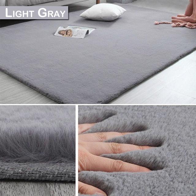 Winter Super Soft Fluffy Rug Large Area Mat Faux Fur Rug Home Decor Modern Solid Rabbit Shaggy Fur Carpet (RU2)(3U68)(F68)