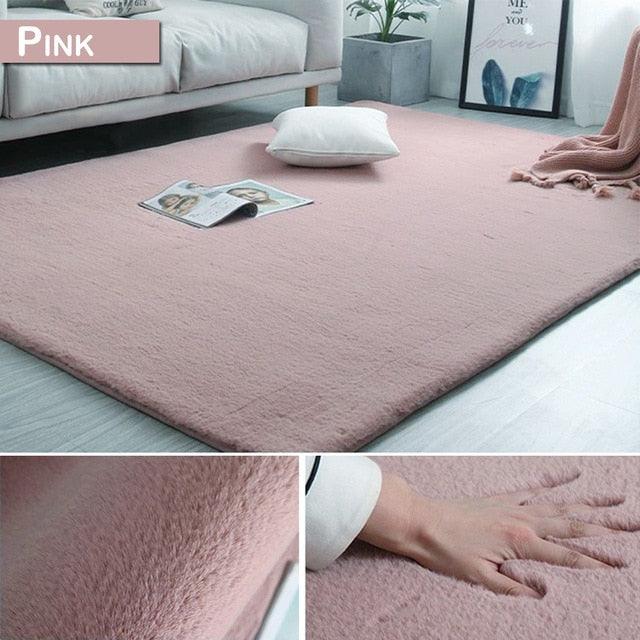 Winter Super Soft Fluffy Rug Large Area Mat Faux Fur Rug Home Decor Modern Solid Rabbit Shaggy Fur Carpet (RU2)(3U68)(F68)