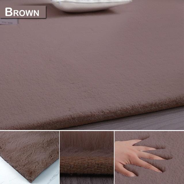 Winter Super Soft Fluffy Rug Large Area Mat Faux Fur Rug Home Decor Modern Solid Rabbit Shaggy Fur Carpet (RU2)(3U68)(F68)