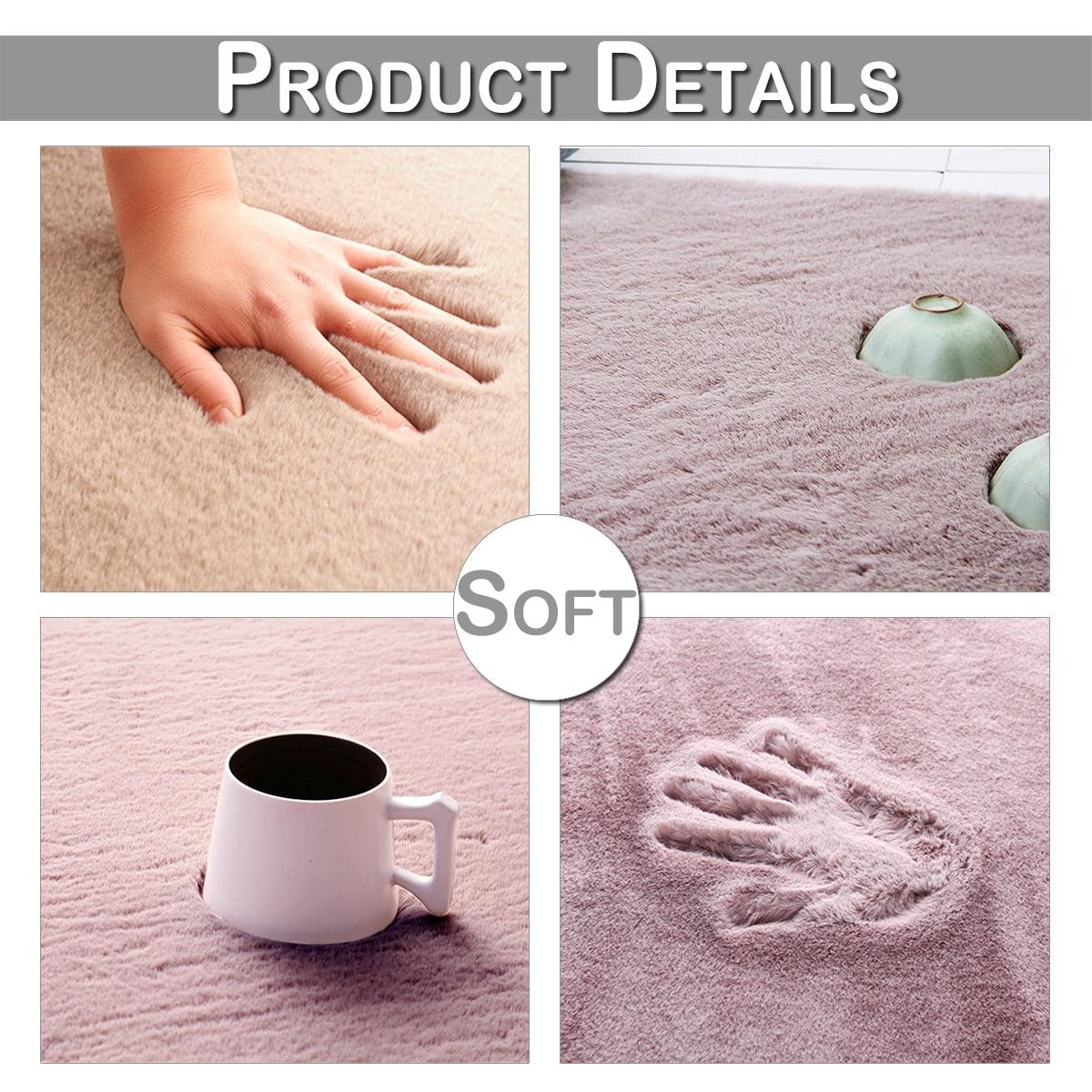 Winter Super Soft Fluffy Rug Large Area Mat Faux Fur Rug Home Decor Modern Solid Rabbit Shaggy Fur Carpet (RU2)(3U68)(F68)