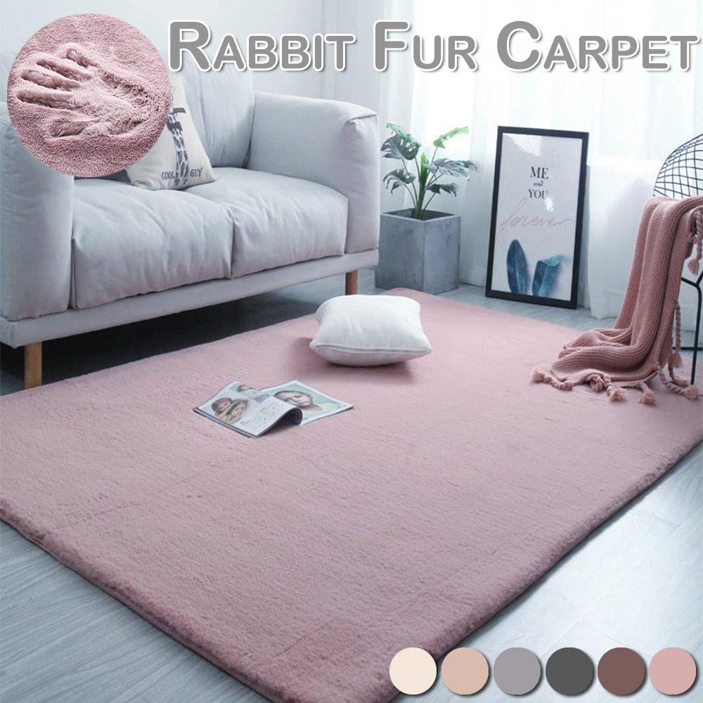 Winter Super Soft Fluffy Rug Large Area Mat Faux Fur Rug Home Decor Modern Solid Rabbit Shaggy Fur Carpet (RU2)(3U68)(F68)