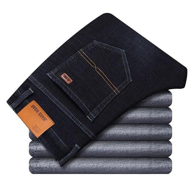 Winter Thermal Warm Flannel Stretch Jeans - Men's Winter Quality Straight Trousers (D9)(TG2)(CC2)