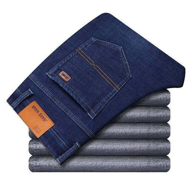 Winter Thermal Warm Flannel Stretch Jeans - Men's Winter Quality Straight Trousers (D9)(TG2)(CC2)