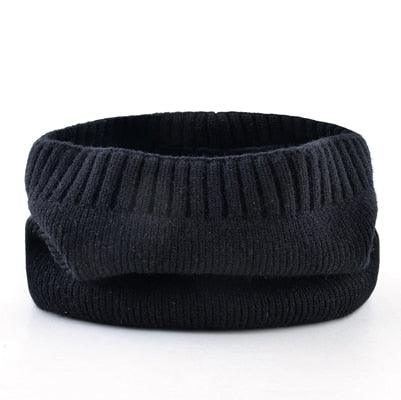 Winter Warm Beanie Scarf Set - Solid Color Knitted Beanies Sets (D17)(MA8)