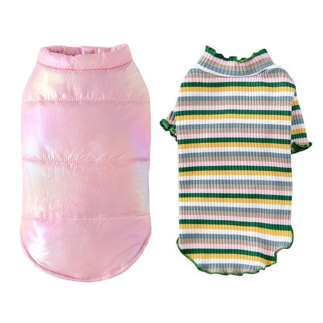 Winter Warm Dog Coat - knitting Shirt Set - Soft Sweater For Small Medium Dogs Cats (W4)(W7)