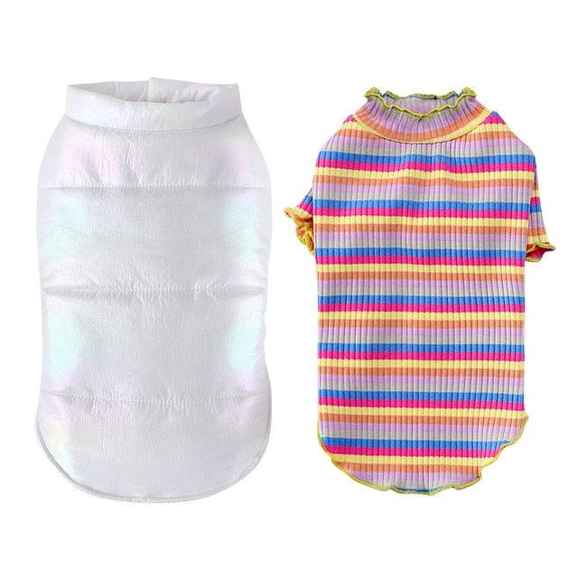 Winter Warm Dog Coat - knitting Shirt Set - Soft Sweater For Small Medium Dogs Cats (W4)(W7)